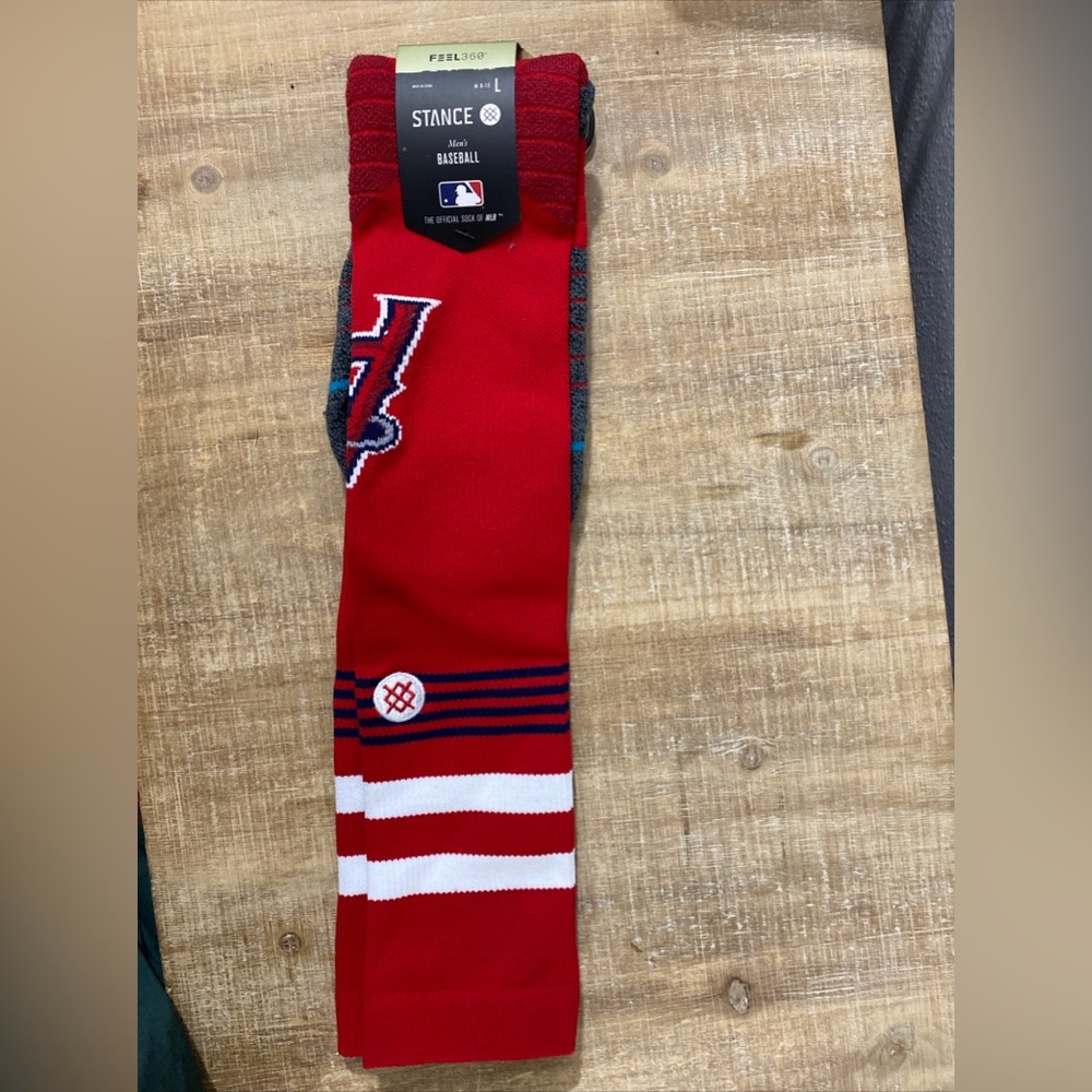 STANCE Diamond Pro Los Angeles Angels OTC Red MLB Socks Men’s Sz L